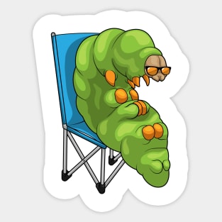 Caterpillar Beach Chair Sticker